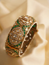 Emerald and Ruby Polki Designer kada-1