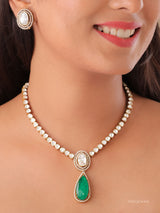 Elara Emerald Drop Necklace Set