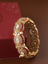 Noor Polki  Openable Kada (Emerald / Ruby)