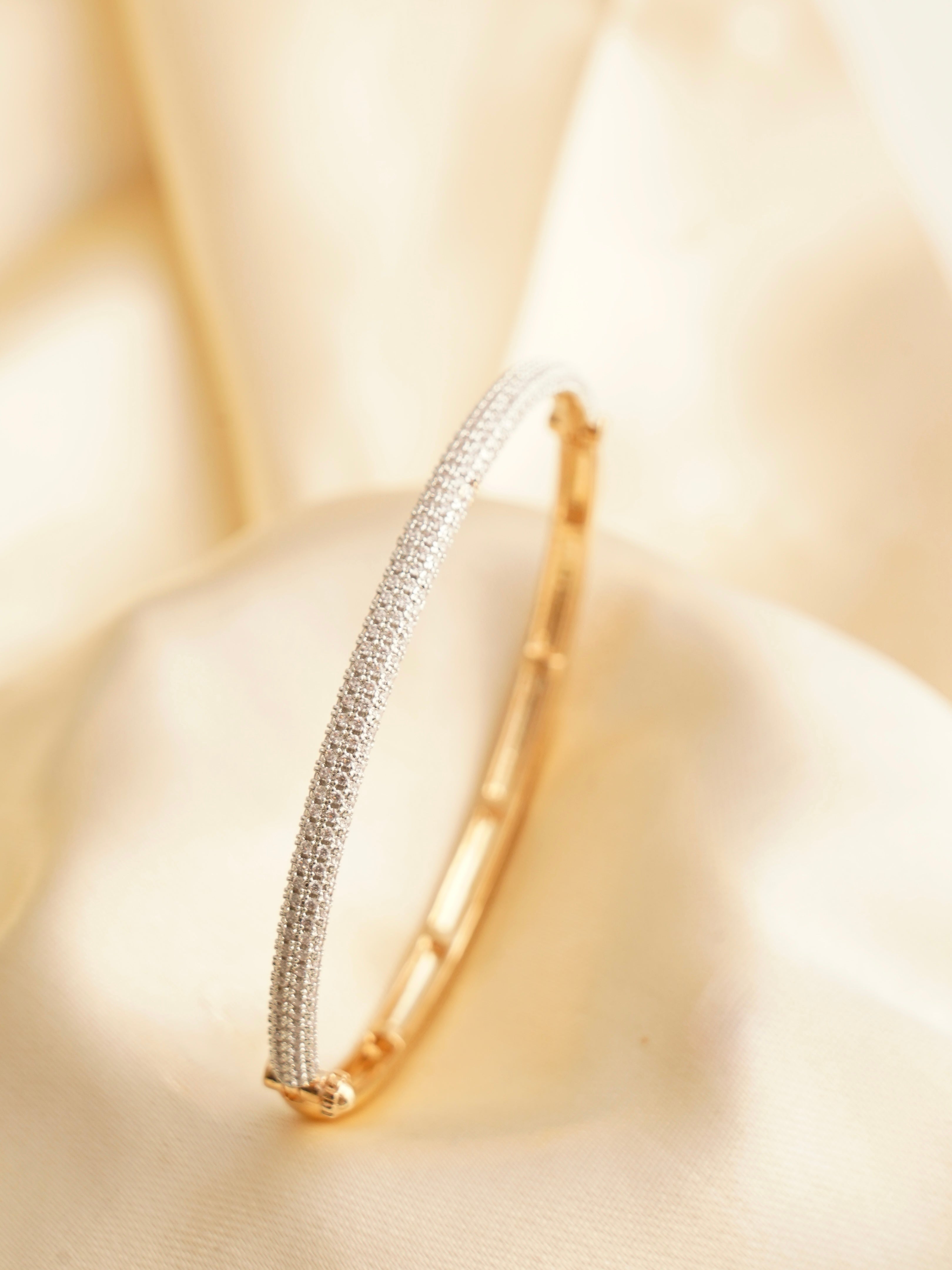 22-carat gold-plated bracelet with smooth finish, anti-tarnish design for daily wear