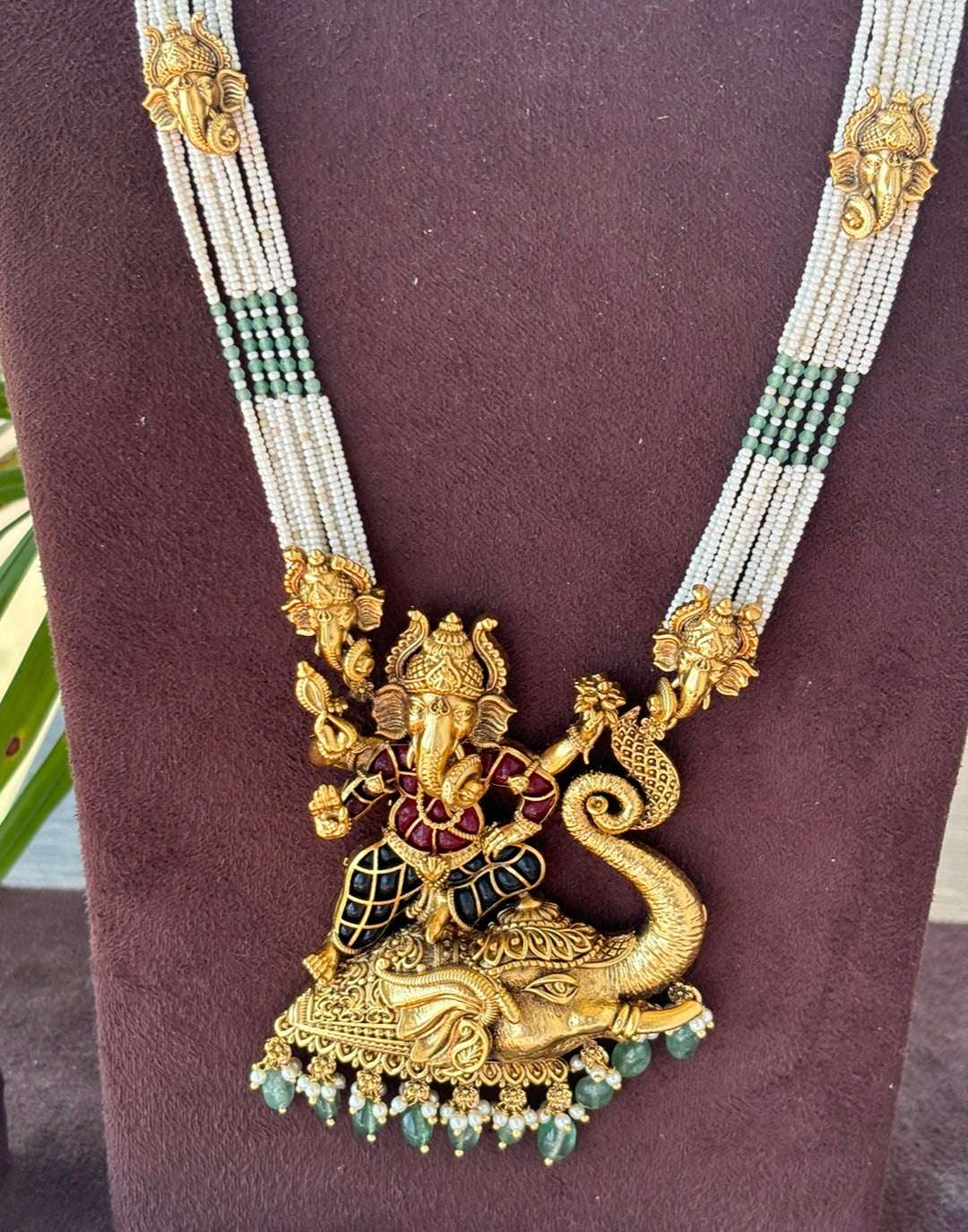 Ganpati Royal Long Necklace Set