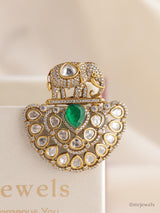 Statement Kundan Elephant Brooch