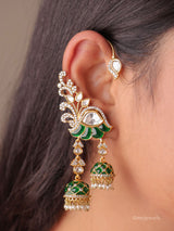 Eshana Kundan Pearl Drop Ear Cuffs