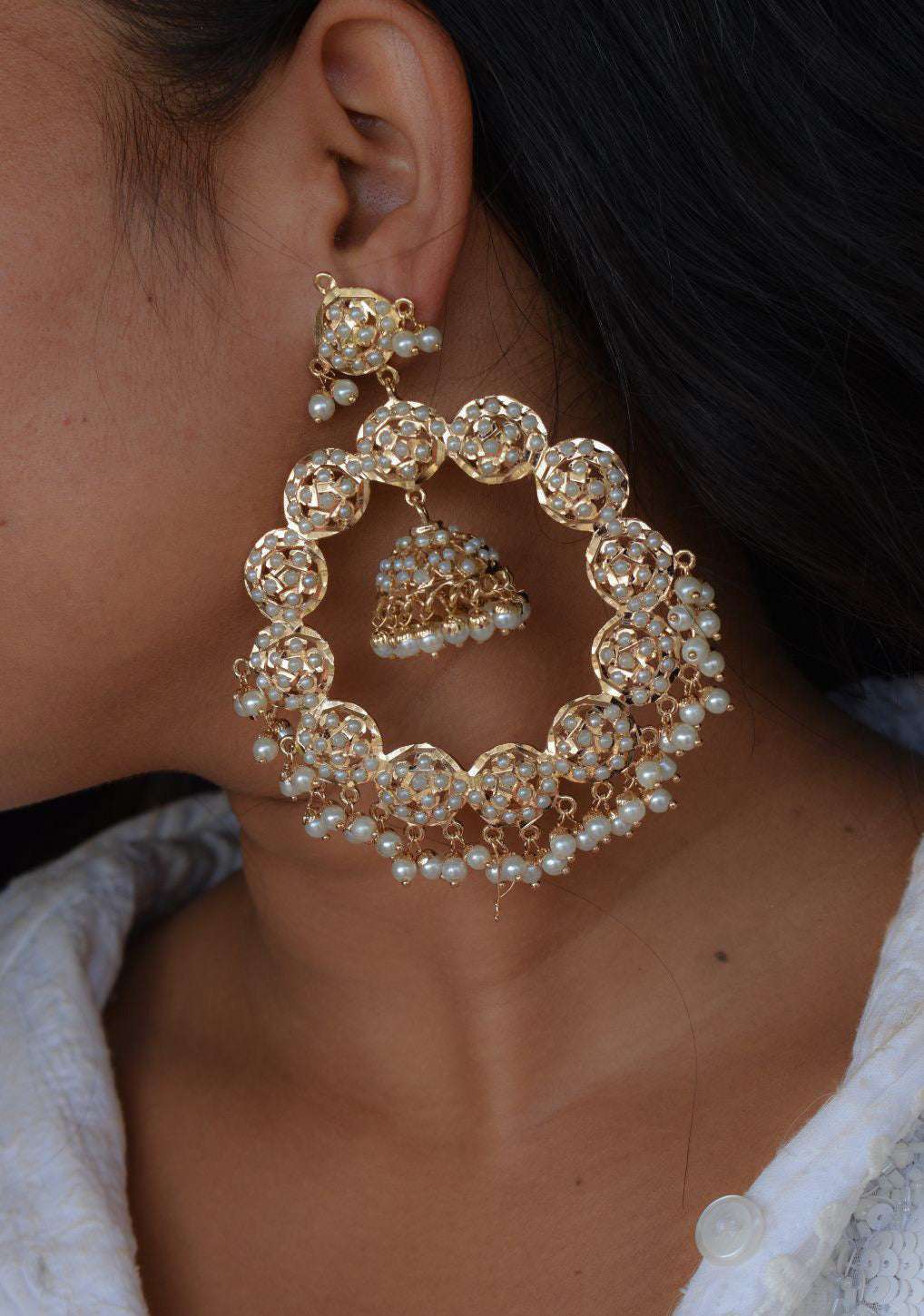 Zoya Jadau Chandbaali with jhumka
