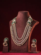 Rajwada Ruby Polki Rani Haar Set (3-Layer)