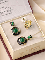 Emerald Ruby Luxe Pendant Set
