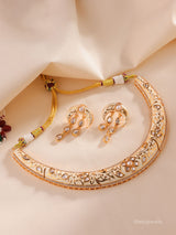 Meenakari Polki Pearl Drop Necklace Set