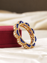 Statement Moissanite Meenakari Kada