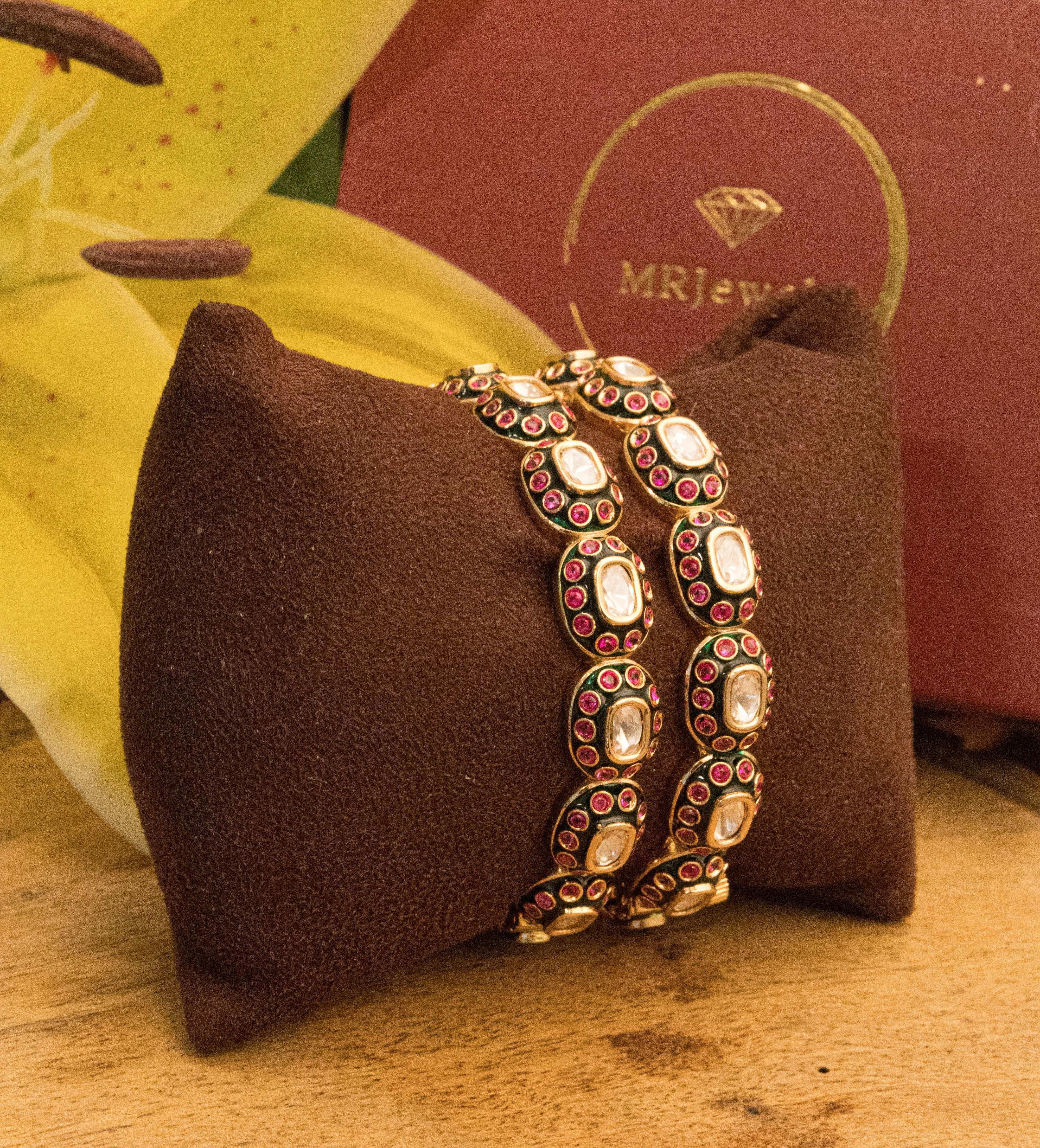Meher Saanvi – Antique Inspired Gold-Plated Bangles Openable