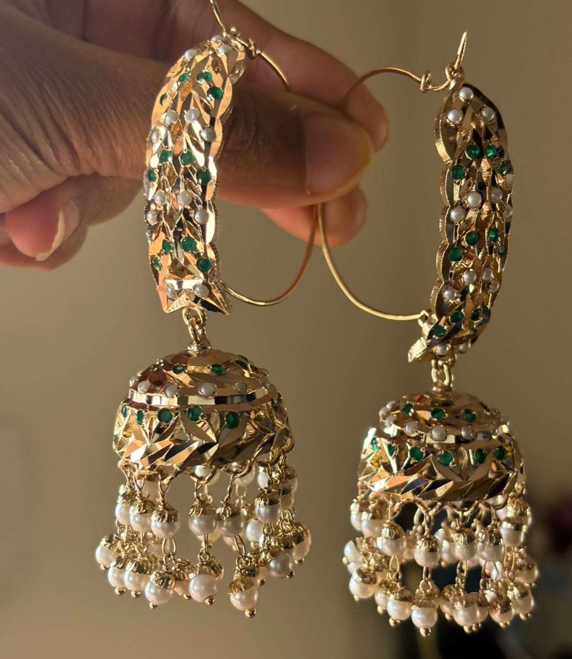 Zoya Jadau Jhumka Chaandbaali Earrings