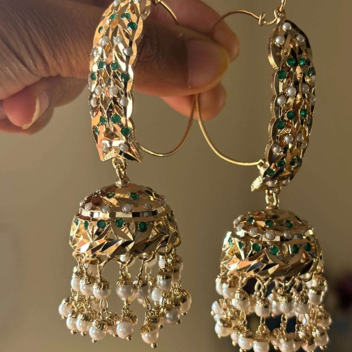 Zoya Jadau Jhumka Chaandbaali Earrings