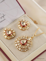 Moissanite Pendant Set