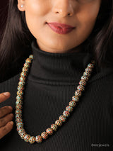Multicolour Kundan Beaded Long Necklace