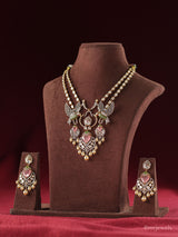 The Zareen Twin Bird Polki Necklace Set
