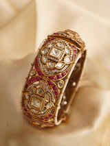 Emerald and Ruby Polki Designer kada-1