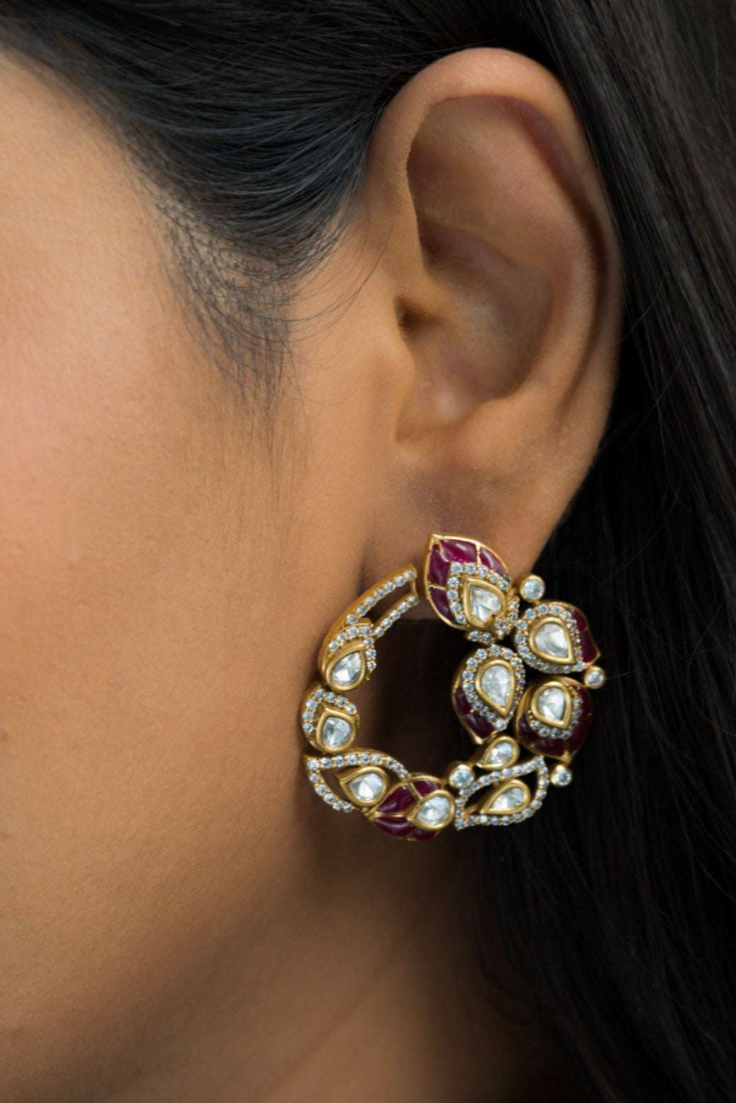 Meera Radiant Petal Hoops