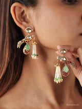 The Gulnaar Bird Kundan Earrings
