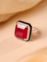 Emerald & Ruby Diamond Luxe Cocktail Ring