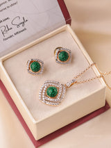Eshana Statement American Diamond Pendant Set