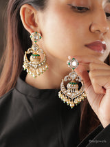 Noor-e-Afroz Meenakari Chand Jhumkas