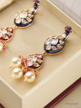 Meenakari Kundan Peacock Earrings