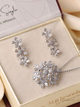 Flora Diamond Pendant Set