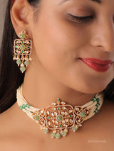 Jivika Kundan Pearl Choker Set