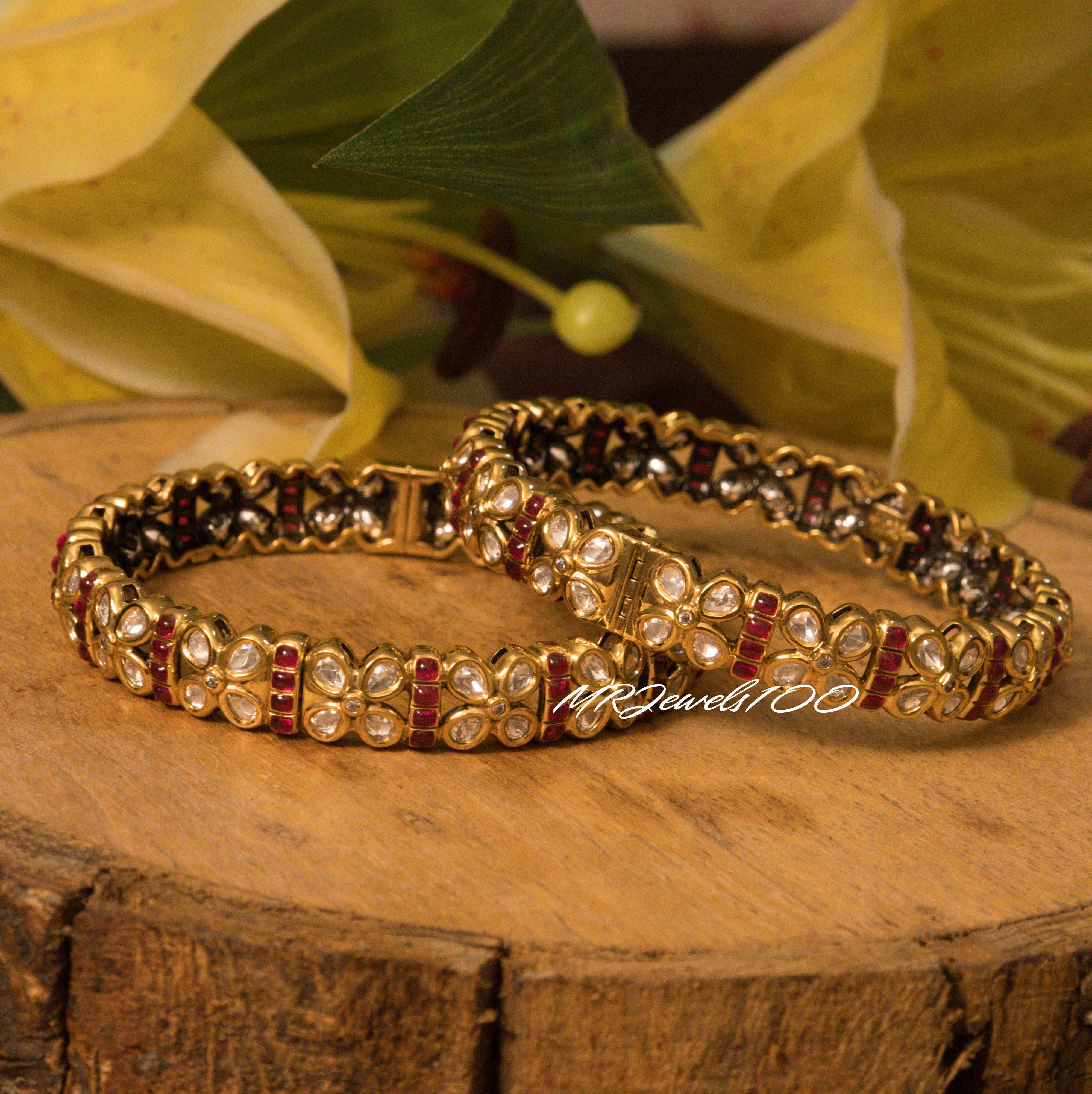 Tanvi Leela – Traditional Kundan Open Bangles