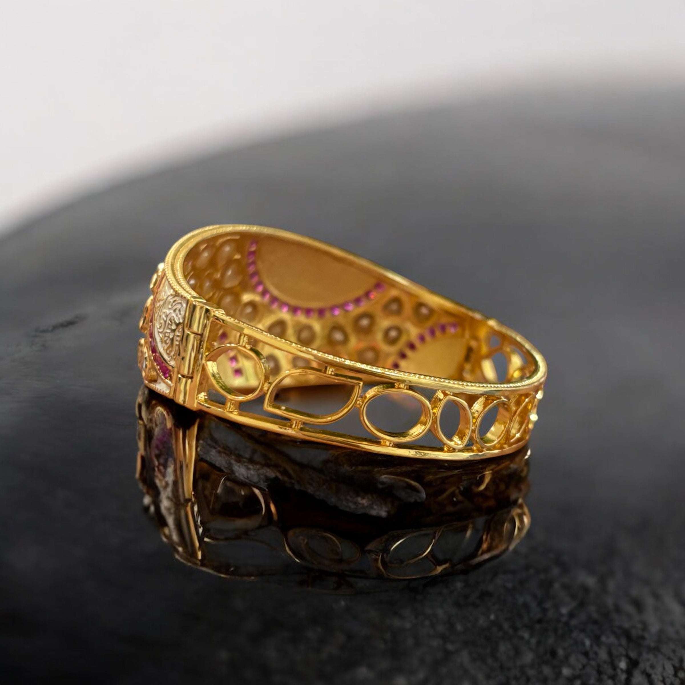 Mahira Kundan Gold Bracelet