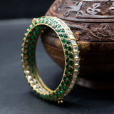 Jodha’s Jewel – Antique Emerald/ Ruby  Openable Bangle