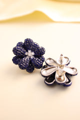 Exquisite Diamond Floral Invisible setting Earrings
