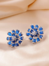 Diamond Floral Stud Earrings