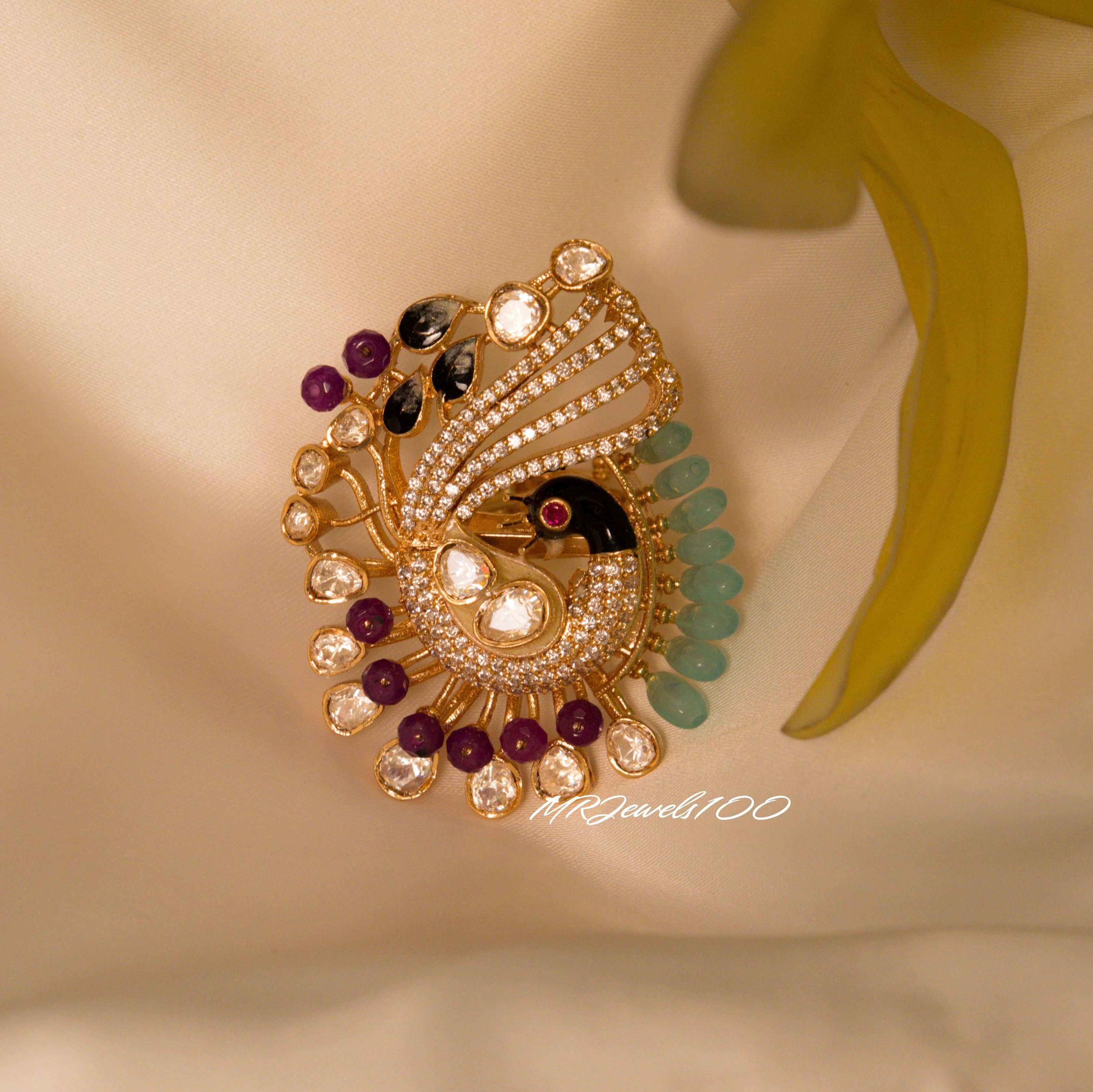 Mystic Feather Adjustable Cocktail Ring