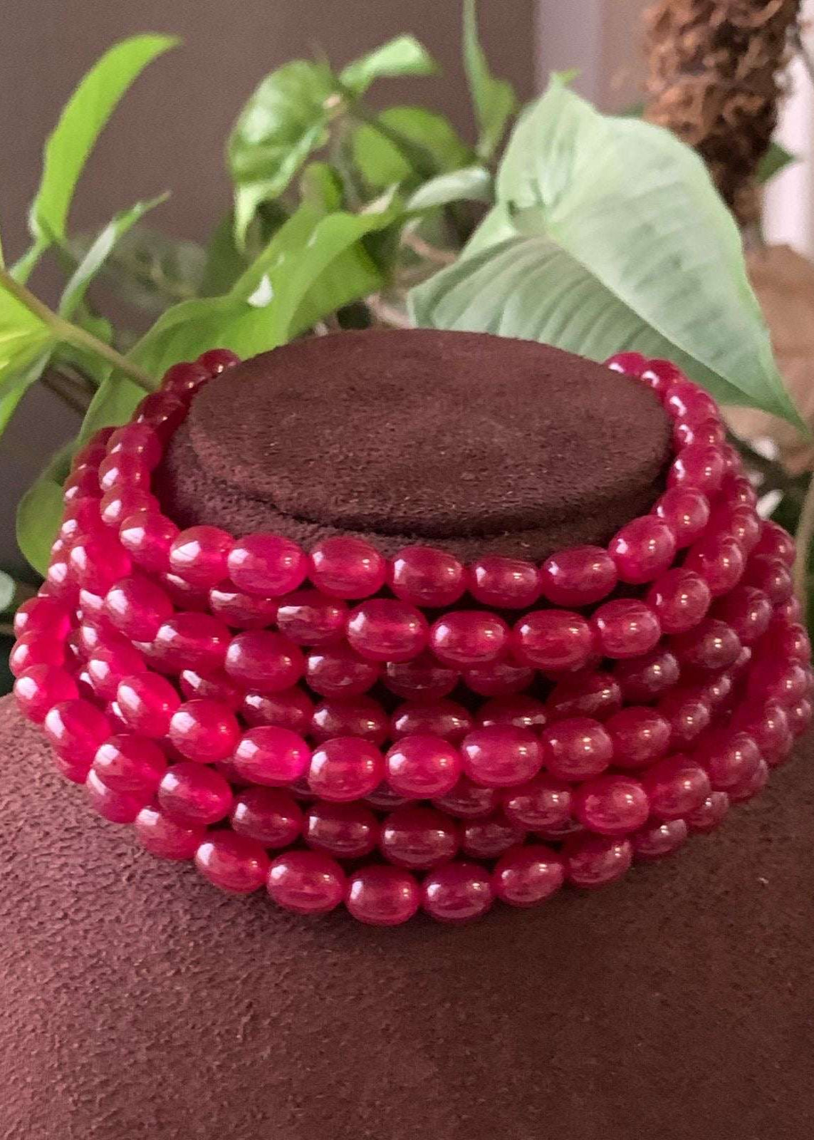 Emerald and Ruby: Multi-Layered indo western Choker