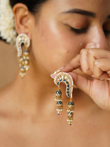 Aaliya Double Jhumka Indian Polki Earring