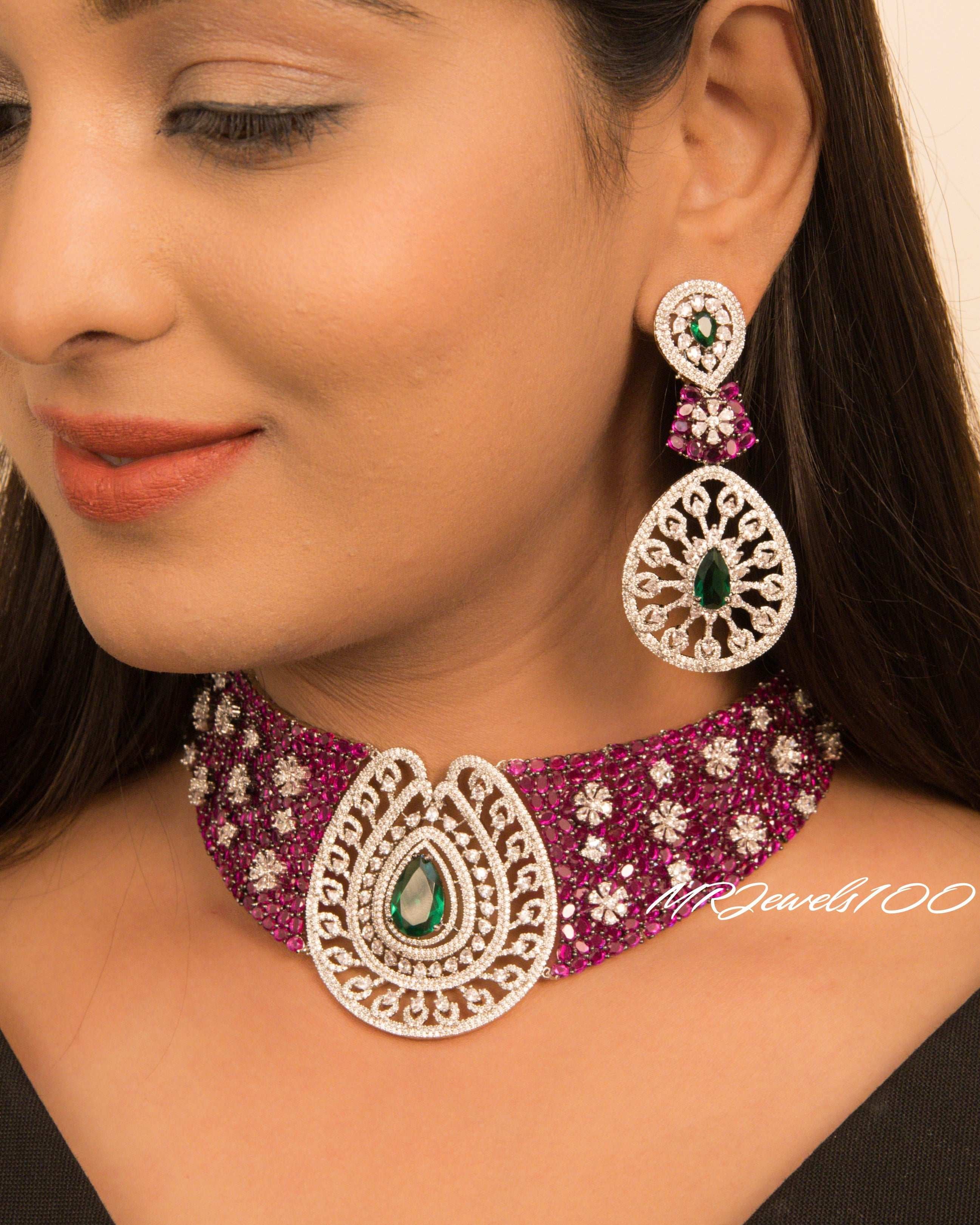 Kiara Nazaqat – Diamond Cut Luxury Necklace Set