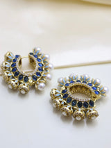 Gold Baali With Diamond, Pearl & Enamel Work