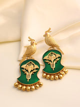 Morni Bird Motif Handcrafted Earrings