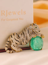 Shera Royale Emerald Brooch