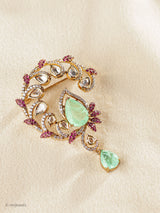 Aabha Kundan Statement Brooch