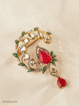 Aabha Kundan Statement Brooch