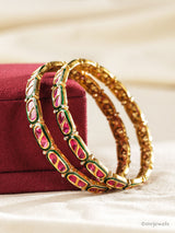 Antique Polki Meenakari Bangles