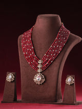 Royal Polki Maharani Beads Necklace Set