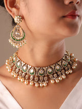 Zariah Noor Choker Set with Earrings & Maangtika