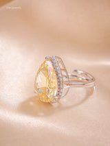 Luxe Teardrop Cocktail Ring (Adjustable)