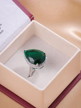 Luxe Teardrop Cocktail Ring (Adjustable)