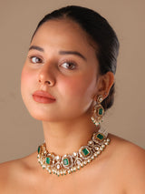Lavanya Emerald Ruby Polki Choker Set
