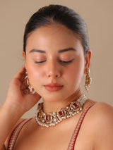 Lavanya Emerald Ruby Polki Choker Set