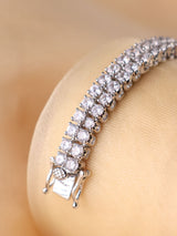 Layered Tennis American Diamond Bracelet