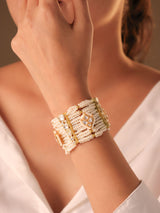 Noor Pearl Kundan Cuff Bracelet